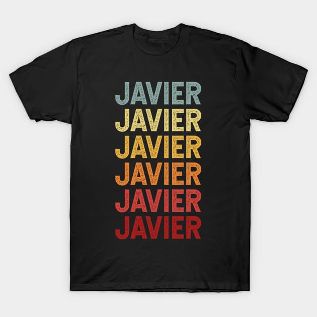 Javier Name Vintage Retro Gift Named Javier T-Shirt by CoolDesignsDz